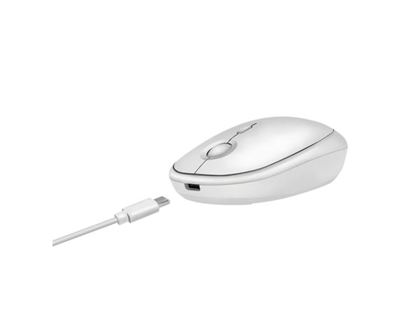 LogiLink ID0205, Ambidekstriøs, RF trådløs + Bluetooth, 1600 DPI, Hvit