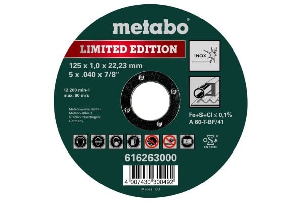 Metabo Limited Edition - Skjæreplate - for rustfritt stål, stål, inox steel - 10 deler - 125 mm