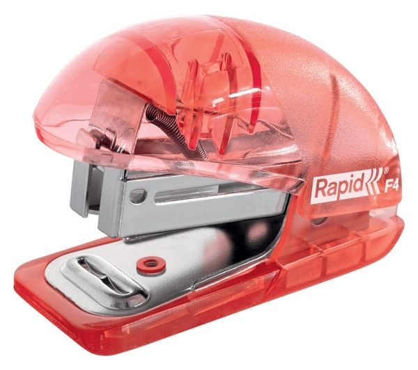 Rapid F4, 10 ark, Koral, Standard klemform, 24/6, 26/6, ABS, Metall, 3 cm
