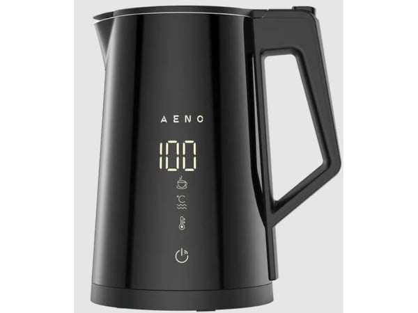 AENO EK7S, 1,7 l, 2200 W, Svart, Stål, Justerbar termostat, Överhettningsskydd
