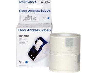 Seiko Instruments SLP-2RLC - Blank - 28 x 89 mm 260 etikett(er) (2 rull(er) x 130) adresselapper - for Smart Label Printer 440, 440 Office Administ...