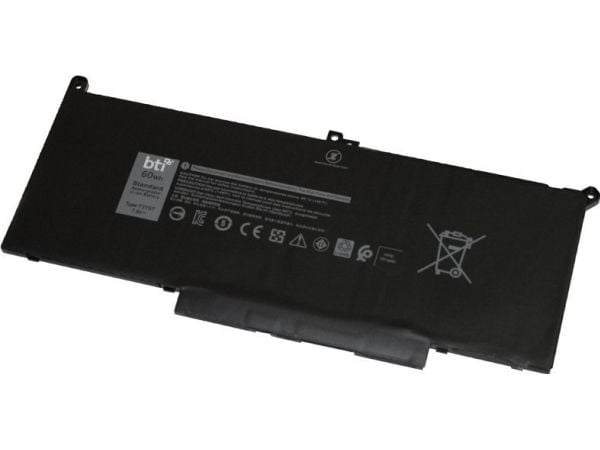 BTI F3YGT-BTI - Akut ja paristot tietokoneelle (saatavana: Dell F3YGT, Dell 2X39G, Dell 451-BBYE) - Litium-polymeeri - 4-soluinen - 7894 mAh - 60 W...