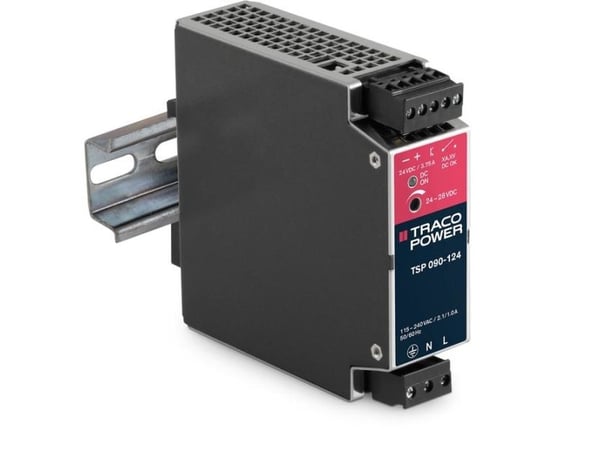 TracoPower TSP 090-124 Strømforsyning til DIN-skinne (DIN-kisko) 24 V/DC 3,75 A 90 W 1 x