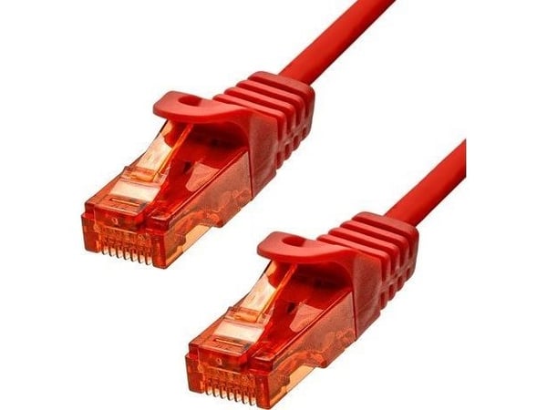 ProXtend 6UTP-002R, Cat6, U/UTP (UTP), RJ-45, RJ-45, Rød