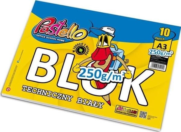 Pastello teknisk blokk A3 10k PASTELLO 250 g 10 ark