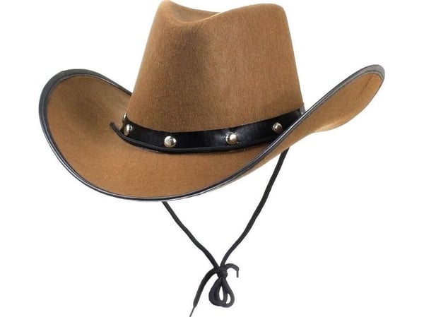 GoDan cowboyhatt brun - 1 st. universell