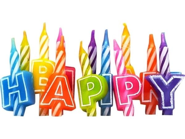 MK Happy Birthday stearinlys universelle