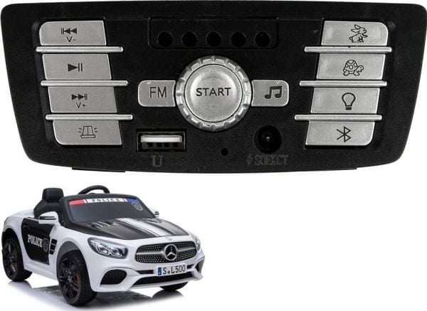 Lean Cars musikkpanel til bil på batteri Mercedes SL500 politi