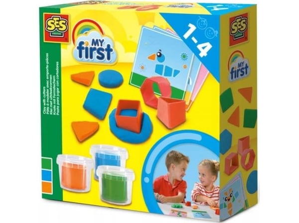 SES Creative My First 14433, Modelleringsleire, Flerfarget, Barn, 9 stykker, Plastpotte, 3 farger