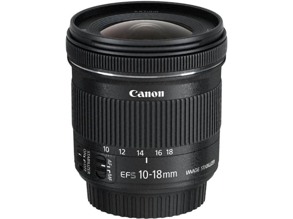 Canon EF-S - Vidvinkelzoomobjektiv - 10 mm - 18 mm - f/4.5-5.6 IS STM - Canon EF/EF-S - för EOS 100, 1200, 650, 70, 700, Kiss X6i, Kiss X7, Kiss X7...