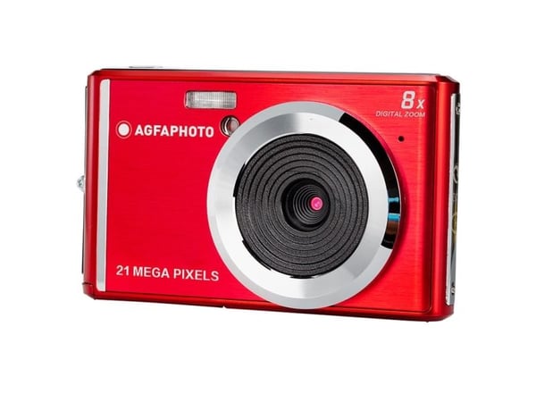 AgfaPhoto Realishot DC5200, 21 MP, 5616 x 3744 pikseliä, CMOS, HD, 89 g, Punainen