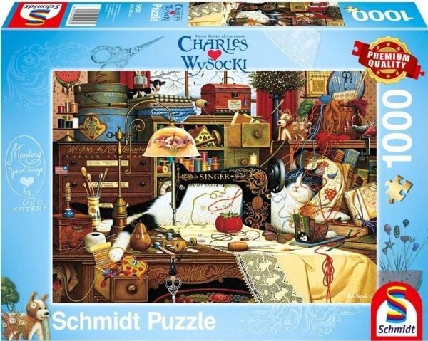 Premium Quality pussel 1000 bitar Charles Wysocki Maggie - Tailor's Woman