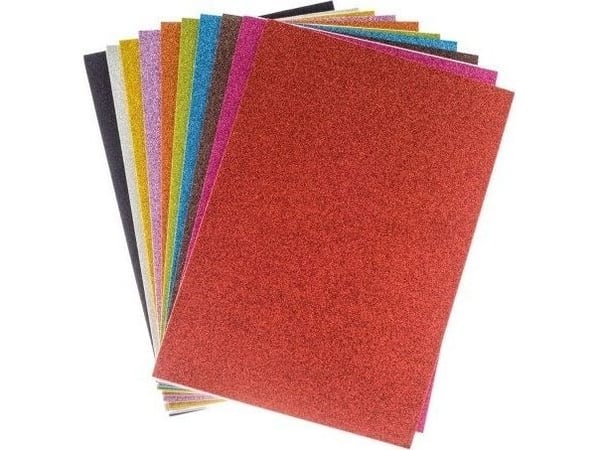 BREWIS PVC-skum A4 10ark. med lim och glitter GK410B
