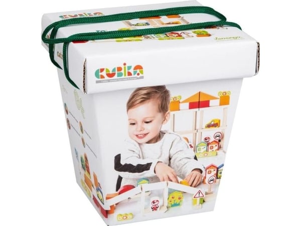 Cubika puiset rakennuspalikat pojille City Road Park 13913