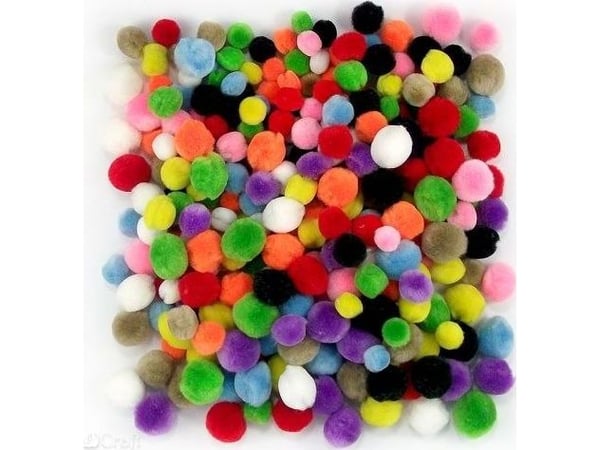 DP Craft Pompony akrylowe DPCRAFT mix, 300 szt. Dalprint DP Craft Pompony akrylowe DPCRAFT mix, 300 szt. Dalprint