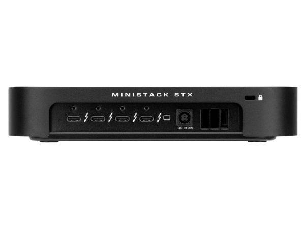 OWC miniStack STX - Fast tilstand / harddiskstasjonsoppstilling - 2 brønner (SATA-600 / PCI Express (NVMe)) - Thunderbolt 4 (ekstern)