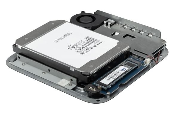 OWC miniStack STX - Fast tilstand / harddiskstasjonsoppstilling - 2 brønner (SATA-600 / PCI Express (NVMe)) - Thunderbolt 4 (ekstern)