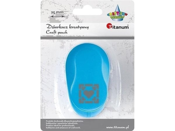 Titanum hullstans 25 mm hjerte i ramme