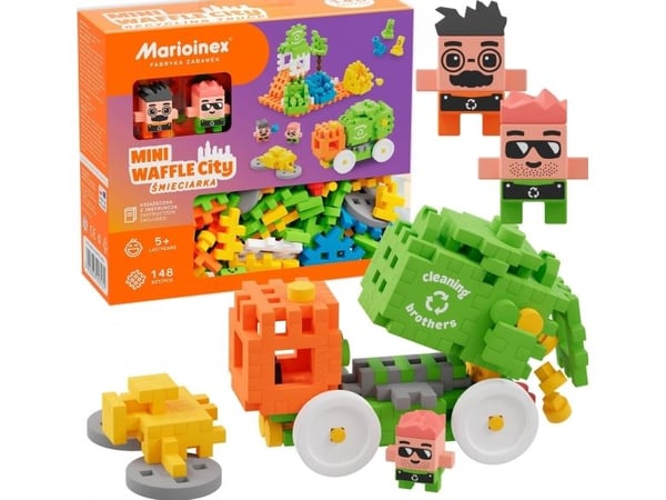 Marioinex waffleklosser mini søppelbiler 148 deler (03131)