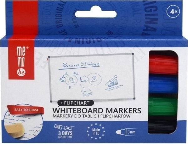 MemoBe whiteboardpenna 4 färger