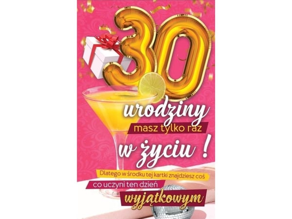 Yeku bursdagskort 30 + klistremerke