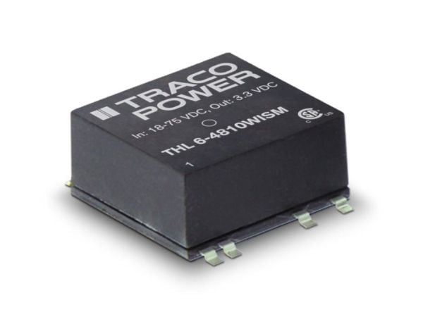 TracoPower THL 6-2422WISM DC/DC-muunnin, SMD 24 V/DC 12 V/DC, -12 V/DC 250 mA 6 W Lähtöjen määrä: 2 x
