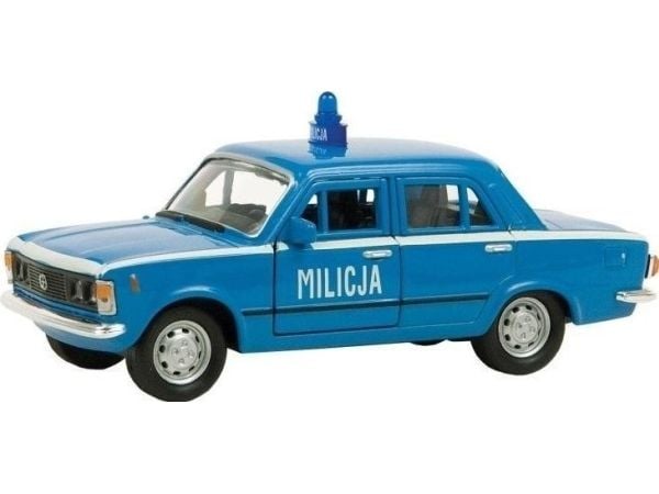Welly Fiat 125p 1:39 politi blå WELLY
