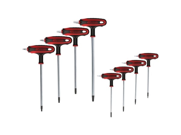 KS Tools 151.8165, L-torx-nøkkel, Metallisk, Kromvanadiumstål, 700 g, 8 stykker