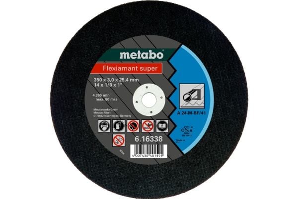 Metabo 616215000, Kutteskive, Stål, 40 cm, Metabo, Flatt senter, 2,54 cm