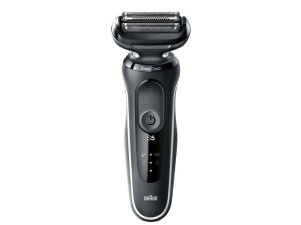 Braun Series 5 51-W1600s, Folierakapparat, Svart, Vit, Knappar, LED, Laddning, Energiljus, AC/Batteri