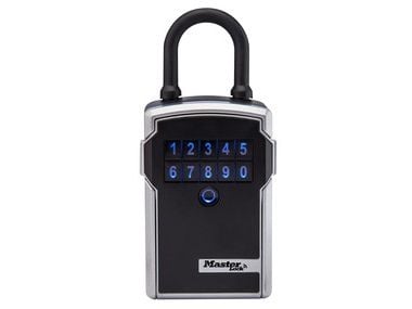 MASTER LOCK 5440EURD, Smart hänglås, Kod, utan nyckel, Svart, Rostfritt stål, Android, iOS, Batteribyte, 83 mm
