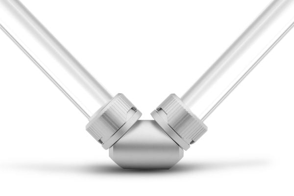 EK-Quantum Torque Static FF 90° - Satin Titanium, Verbindung