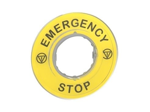 Schneider Electric ZBY9320 Underlagsskilt EMERGENCY STOP 5 stk