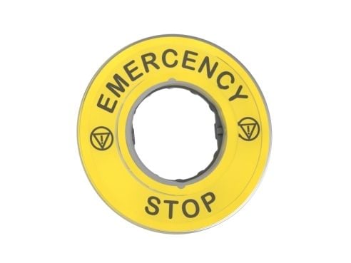 Schneider Electric ZBY9320 Underlagsskilt EMERGENCY STOP 5 stk