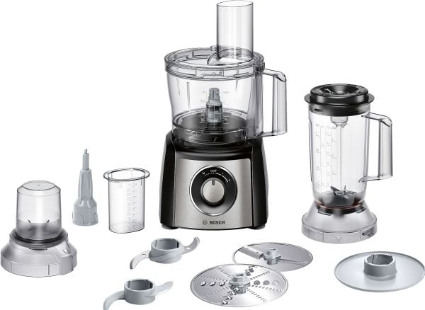 Bosch MultiTalent 3 MCM3501M -Foodprocessor 800 W - børstet rustfrit stål/sort