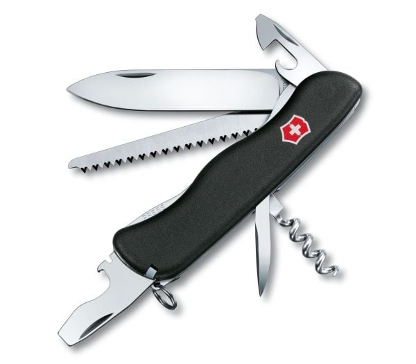 Victorinox Forester, Klappkniv med lås, Multiverktøyskniv, Klipp punkt, Polyamid, Rød, 12 verktøy