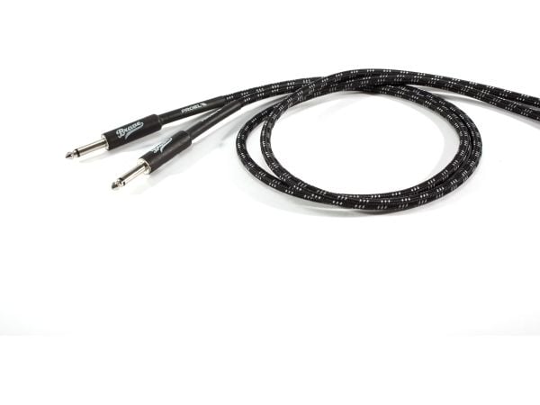 Proel BRV100LU3BW, 6.35mm, Hankjønn, 6.35mm, Hankjønn, 3 m, Sort