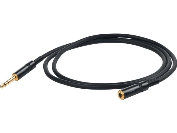 Proel CHLP190LU5, 6.35mm, Hankjønn, 6.35mm, Hunkjønn, 5 m, Svart