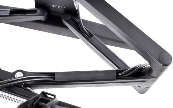 EDBAK VSM654 - Monteringssett (veggmontering, dobbelt svivelarm) - for flatpanel - aluminium - svart - skjermstørrelse: 65"-86"