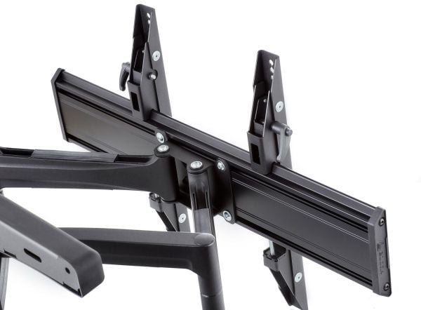 EDBAK VSM654 - Monteringssett (veggmontering, dobbelt svivelarm) - for flatpanel - aluminium - svart - skjermstørrelse: 65"-86"
