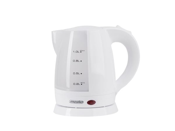Mesko Home MS 1276, 1 l, 1600 W, Vit, Polypropylen, Vattennivå indikator, Överhettningsskydd