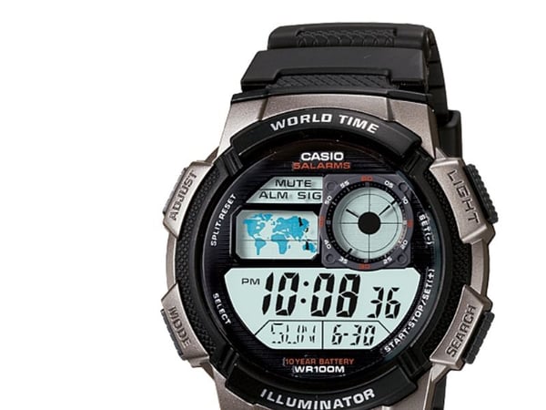 Casio AE-1000W-1BVDF, Vanntett, Elektronisk