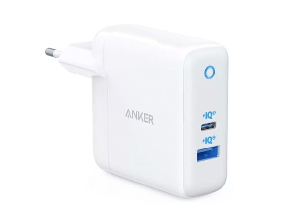 Anker PowerPort - Strömförsörjningsadapter - 35 Watt - 3 A - IQ, PD - 2 utgångskontakter (USB, USB-C)