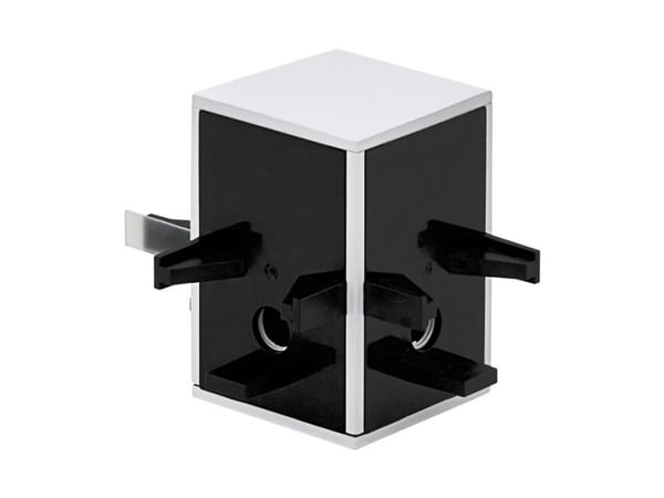 EGLO TP Cube Connector, Kontakt, Sort, Hvit, Aluminium, Plast, 360 g, 61 mm, 76 mm