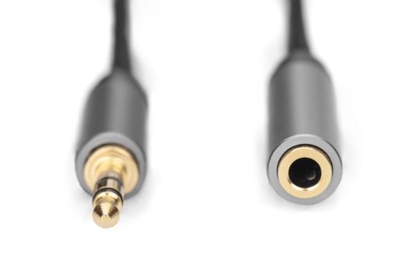 DIGITUS - Lydkabel - mini-phone stereo 3.5 mm hunn til mini-phone stereo 3.5 mm hann - 1.8 m - svart
