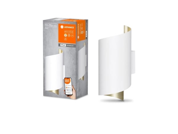LEDVANCE SMART+ Orbis Wall, Smartvegglampe, Wi-Fi, Hvit, LED, Aluminium, Polykarbonat (PC), Ikke-utskiftbare pærer