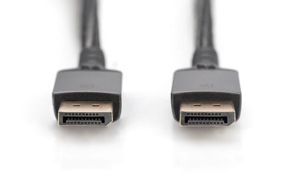 DIGITUS - DisplayPort-kabel - DisplayPort (hann) til DisplayPort (hann) - DisplayPort 1.4 - 3 m - 4K 120 Hz støtte - svart