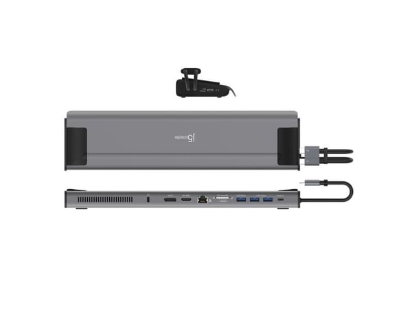 j5create JCD552-N M.2 NVMe® USB-C® gen. 2 dokkingstasjon, Koblet med ledninger (ikke trådløs), USB 3.2 Gen 1 (3.1 Gen 1) Type-C, 10,100,1000 Mbit/s...