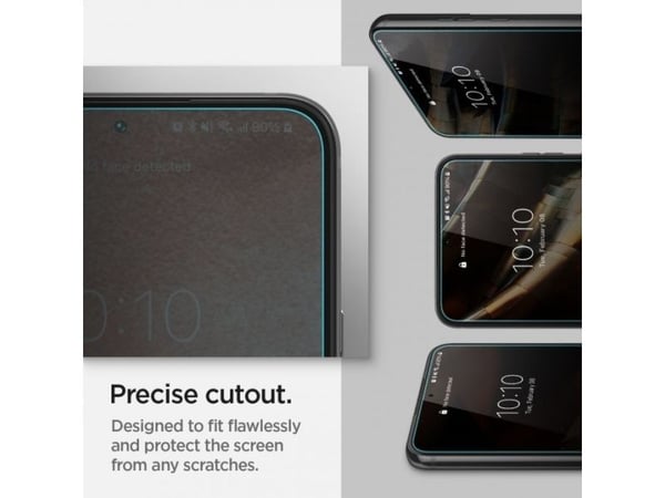 Spigen Glas.tR EZ Fit, Samsung, Galaxy S22, Reptålig, Transparent, 2 styck