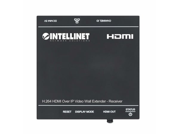 Intellinet 208345, 1920 x 1080 piksler, AV-mottaker, 500 m, Sort, HDCP